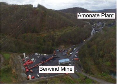 Photo showing proximity of the Amonate complex to Ramaco’s Berwind Mine