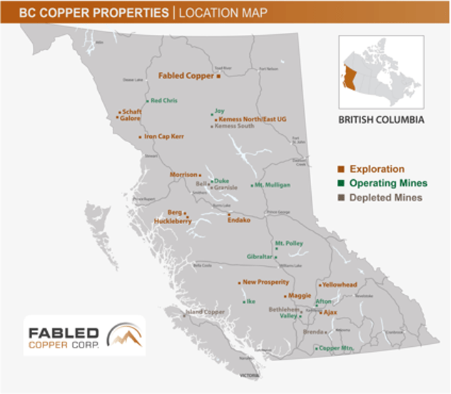 Fabled Copper Corp., Wednesday, April 20, 2022, Press release picture