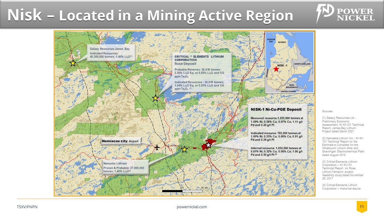 Power Nickel Inc., Wednesday, May 4, 2022, Press release picture