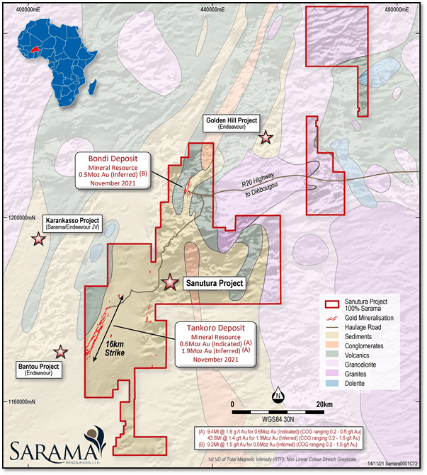Sarama Resources Ltd., Monday, May 2, 2022, Press release picture