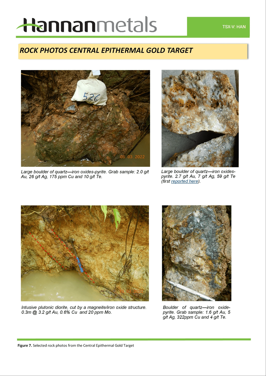 Hannan Metals Ltd., Thursday, May 12, 2022, Press release picture