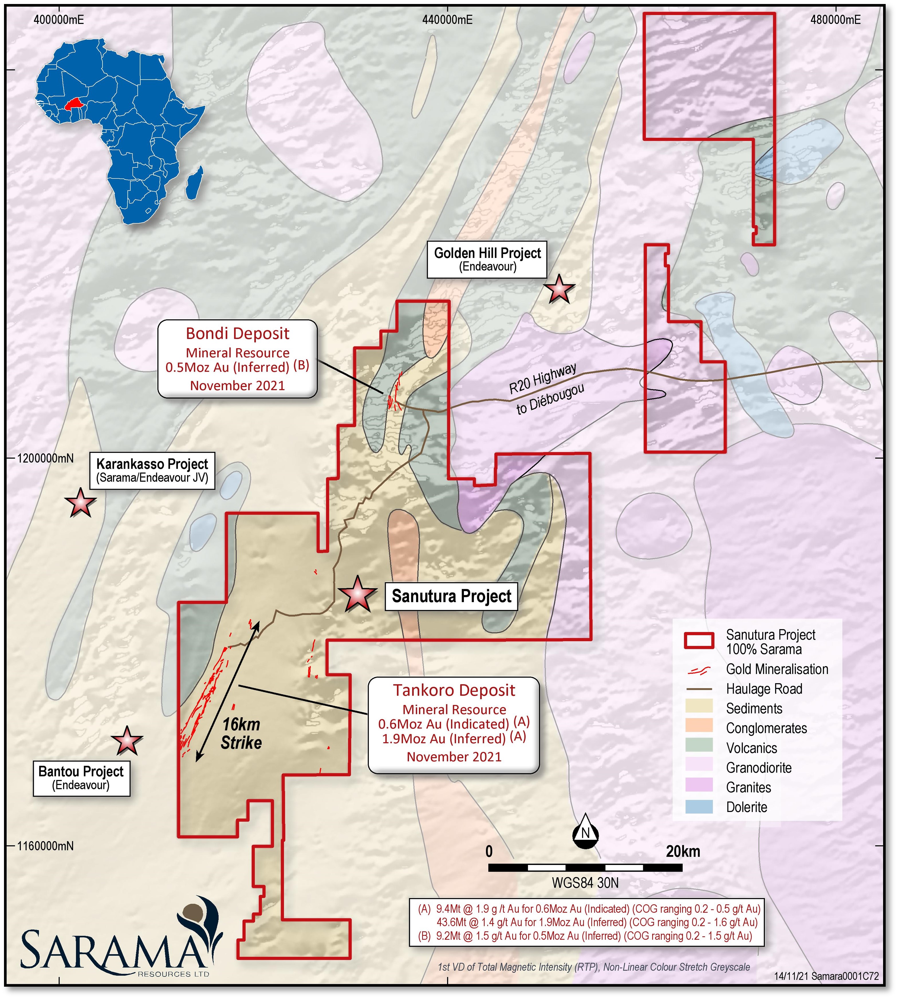 Sarama Resources Ltd., Thursday, July 14, 2022, Press release picture