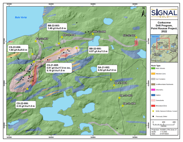Signal Gold Inc., Monday, July 25, 2022, Press release picture