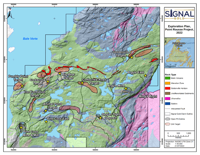 Signal Gold Inc., Monday, July 25, 2022, Press release picture
