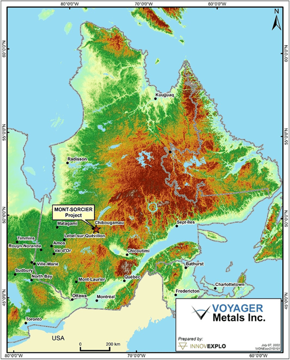 Voyager Metals Inc., Monday, July 25, 2022, Press release picture