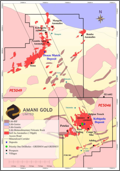Amani Gold Ltd., Monday, August 8, 2022, Press release picture