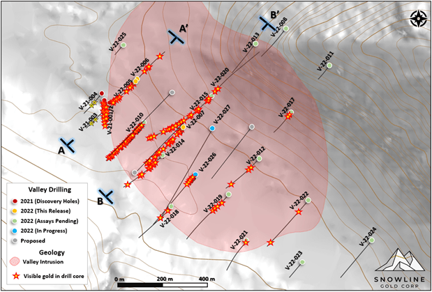 Snowline Gold Corp., Wednesday, August 24, 2022, Press release picture