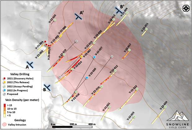 Snowline Gold Corp., Wednesday, August 24, 2022, Press release picture