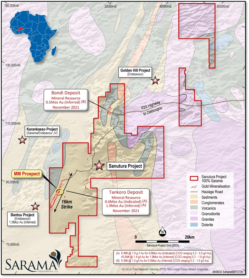 Sarama Resources Ltd., Wednesday, August 31, 2022, Press release picture
