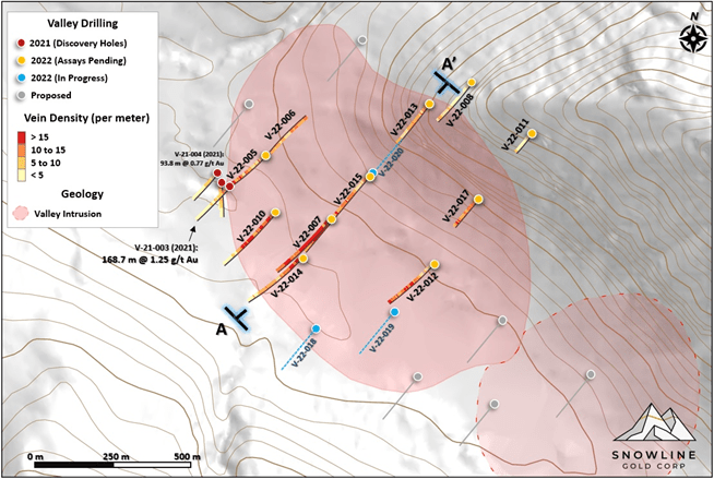 Snowline Gold Corp., Wednesday, August 3, 2022, Press release picture