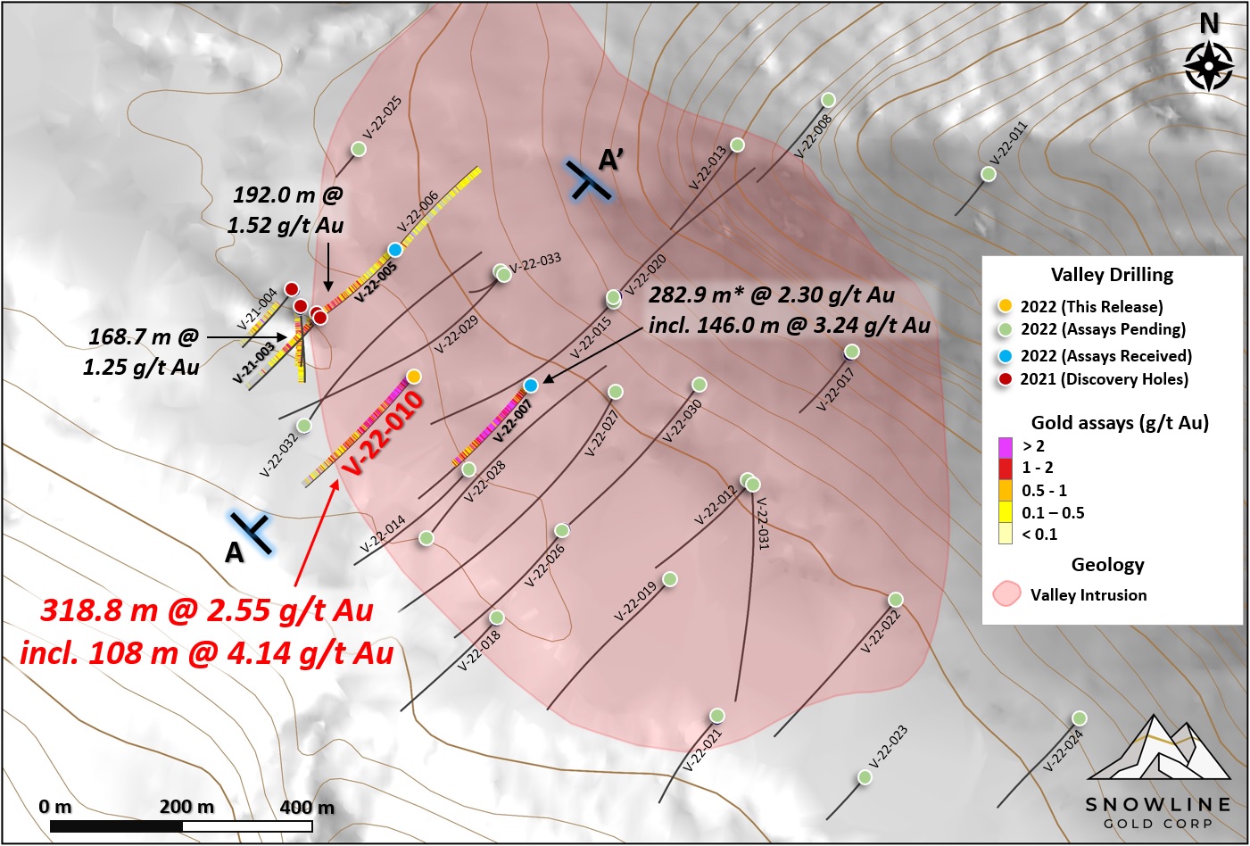 Snowline Gold Corp., Wednesday, October 12, 2022, Press release picture