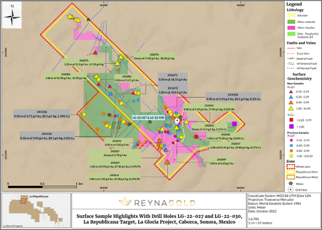 Reyna Gold Corp, Tuesday, November 1, 2022, Press release picture