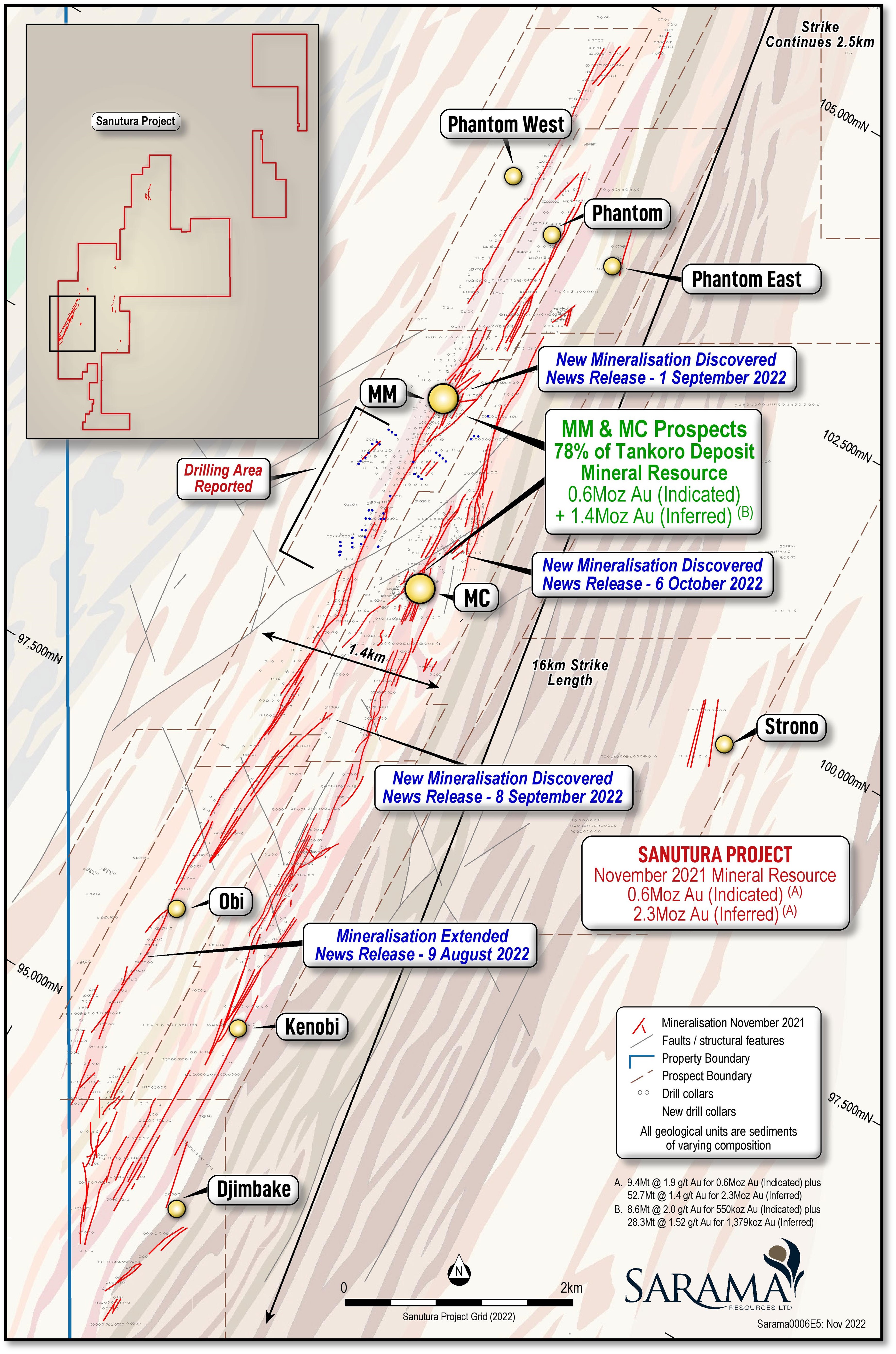 Sarama Resources Ltd., Monday, November 28, 2022, Press release picture