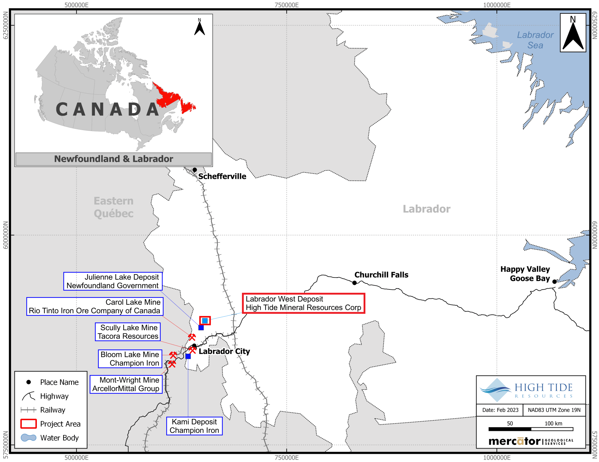 High Tide Resources Corp., Thursday, February 23, 2023, Press release picture