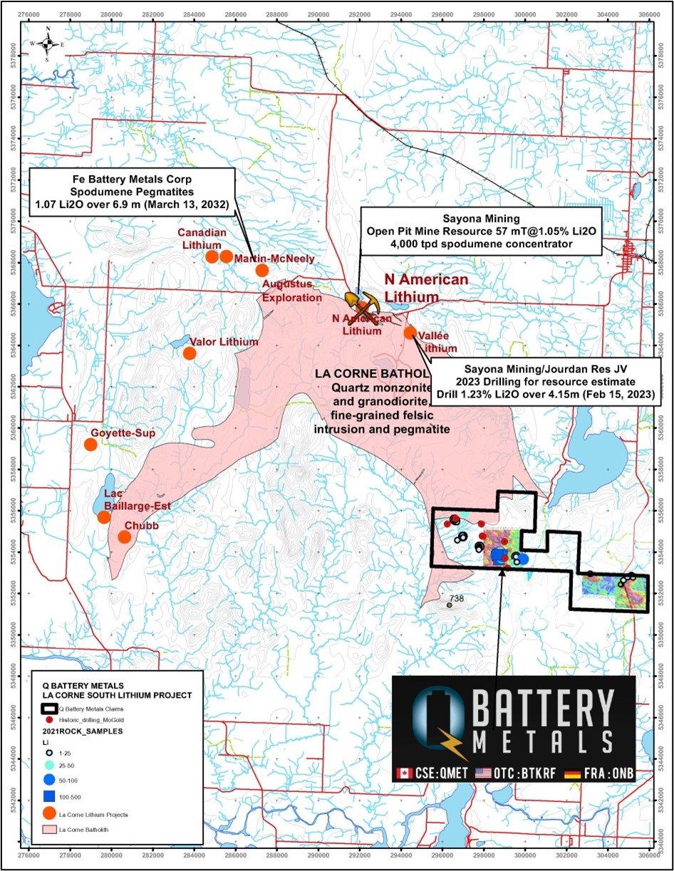 Q Battery Metals Corp., Wednesday, March 15, 2023, Press release picture