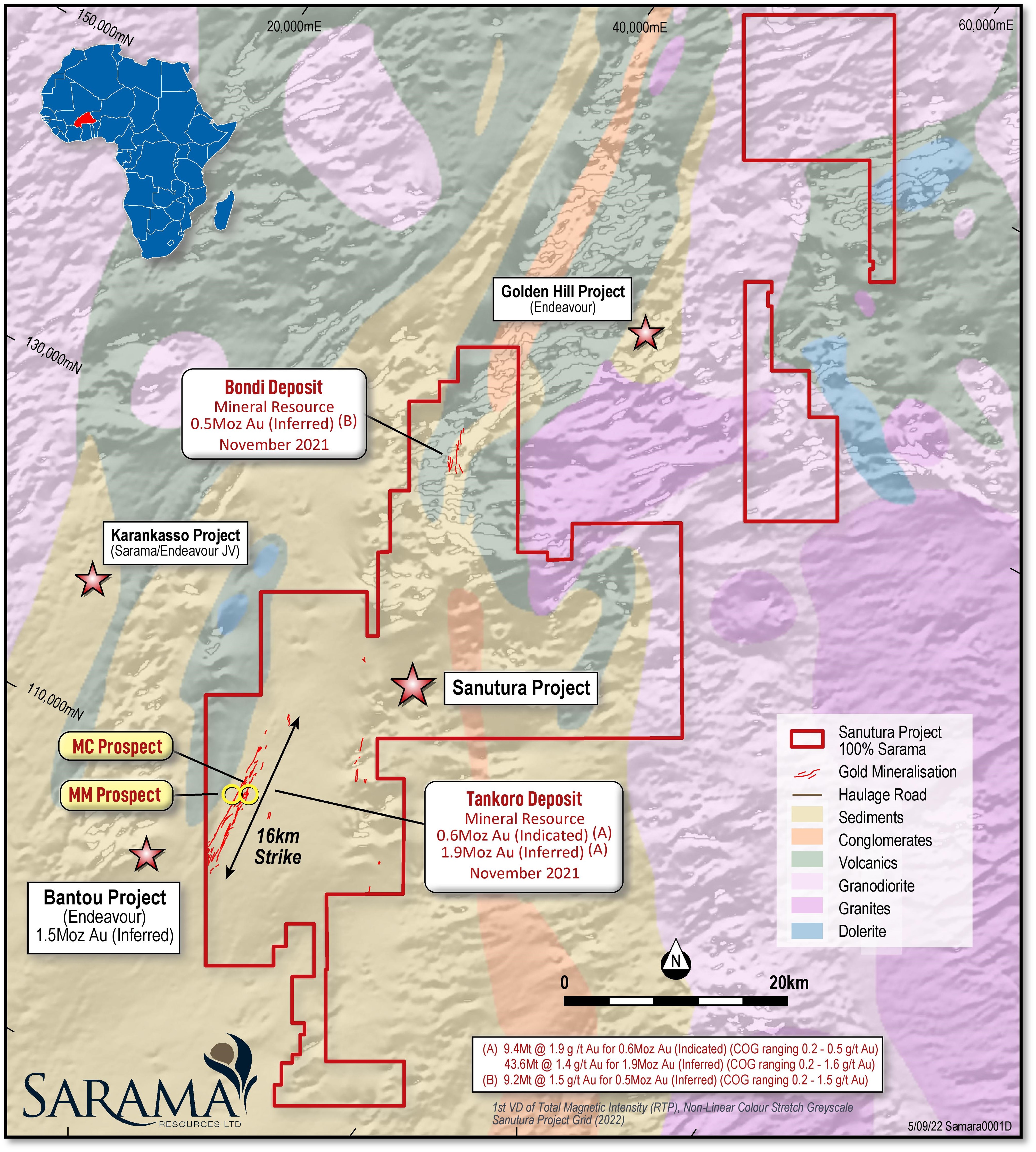 Sarama Resources Ltd., Monday, April 3, 2023, Press release picture