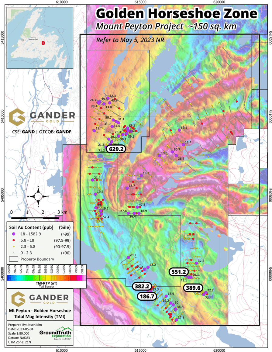 Gander Gold Corporation, Friday, May 5, 2023, Press release picture