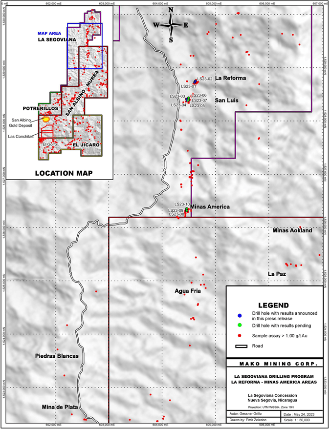 Mako Mining Corp., Tuesday, May 30, 2023, Press release picture