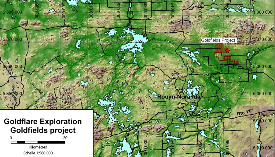Goldflare Exploration Inc., Wednesday, May 3, 2023, Press release picture