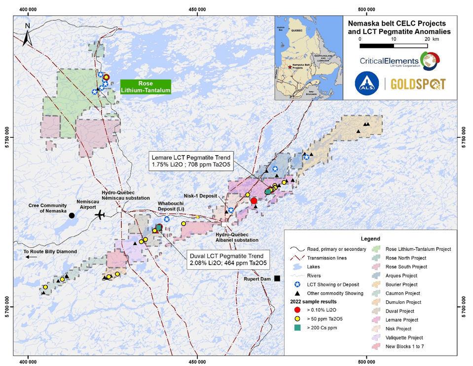 Critical Elements Lithium Corporation, Tuesday, May 30, 2023, Press release picture