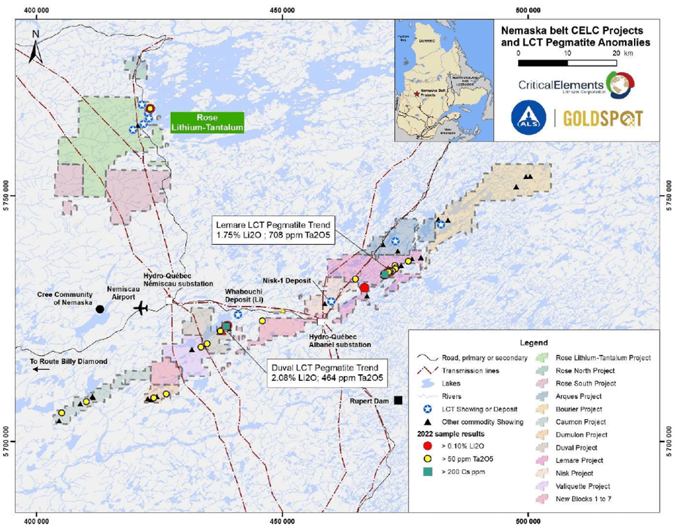 Critical Elements Lithium Corporation, Thursday, June 15, 2023, Press release picture