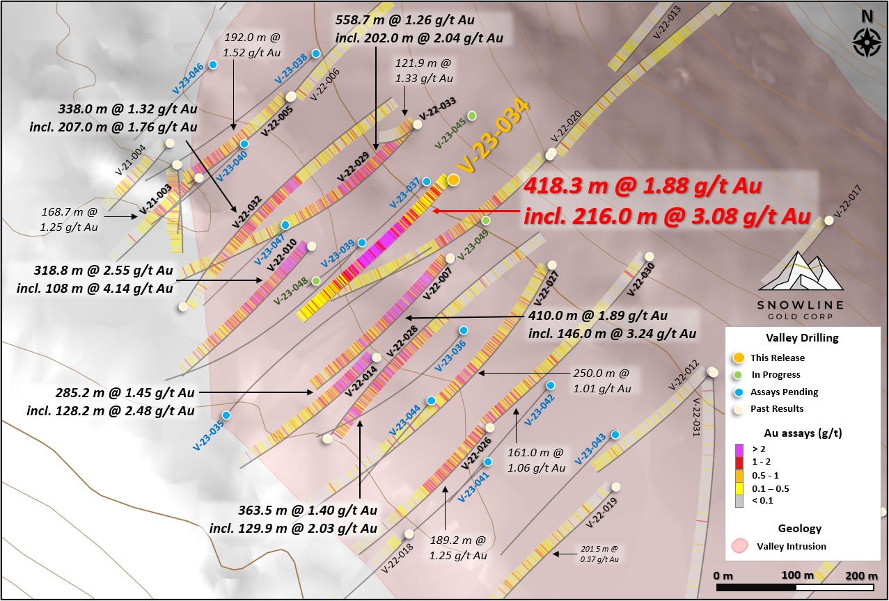 Snowline Gold Corp., Wednesday, July 5, 2023, Press release picture