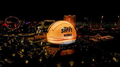 DEWALT kicked off its centennial anniversary with an electrifying activation on the exterior of Sphere
