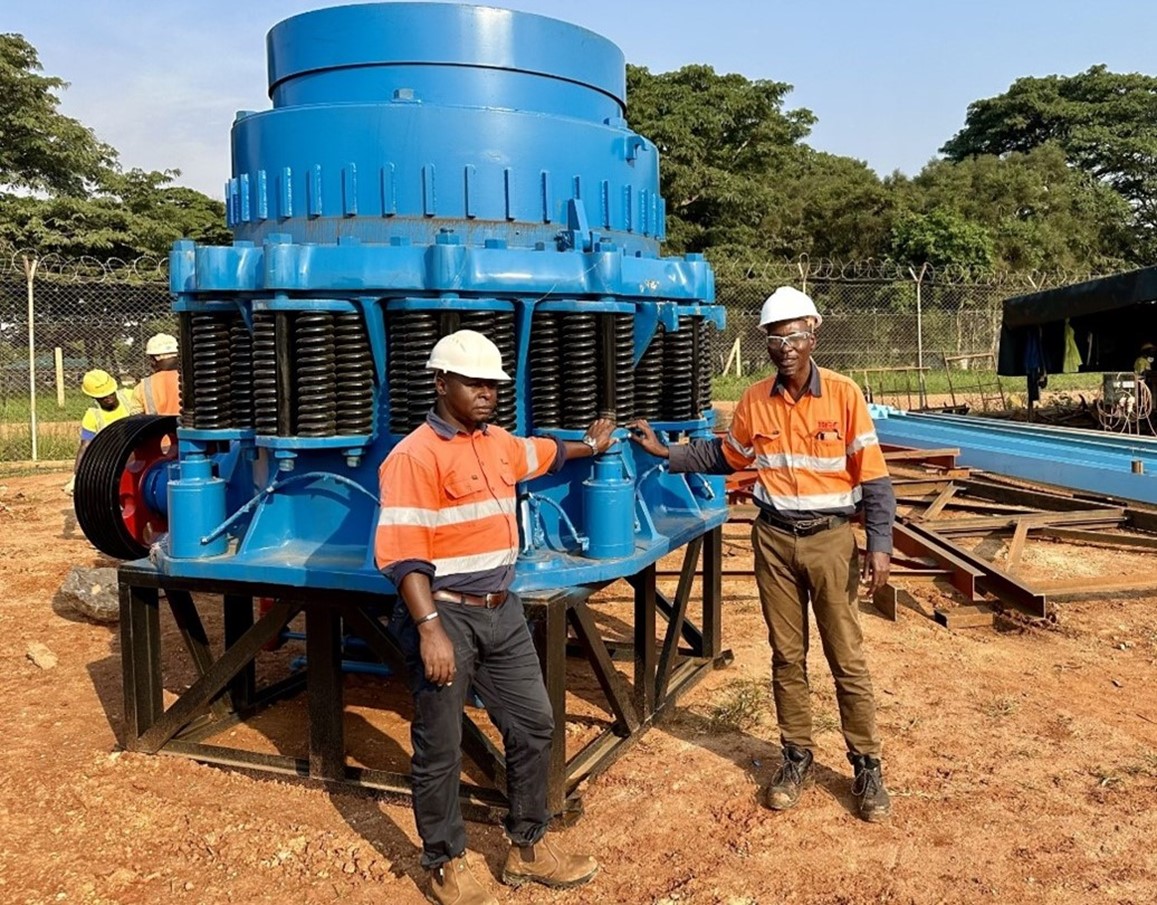 Buckreef Gold’s new cone crusher and site construction underway (Q1 2024)