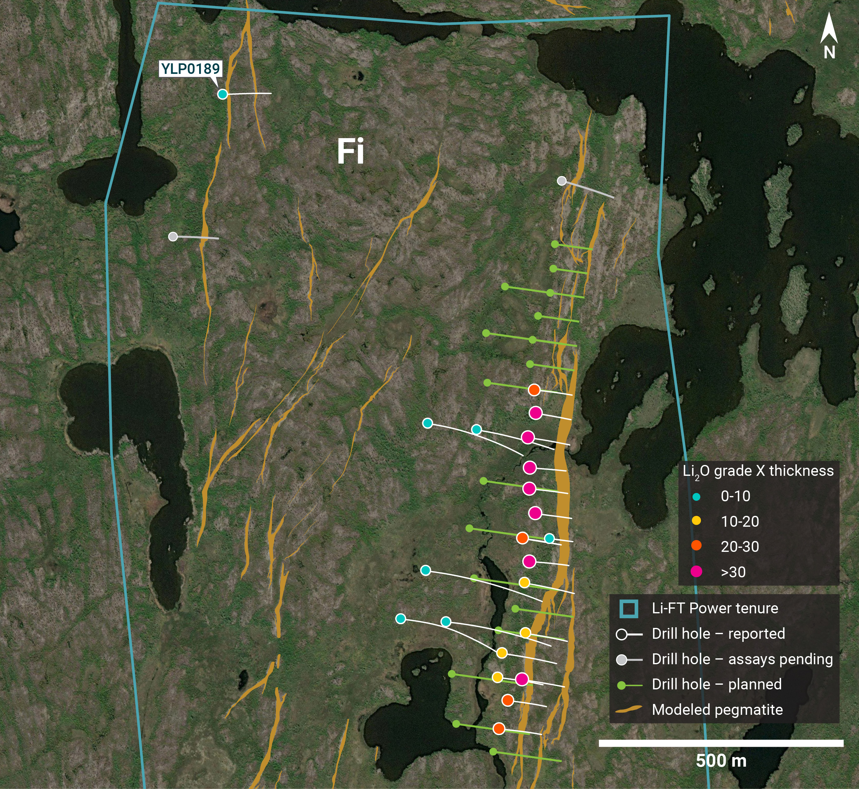 Individual Drill plans YK pegmatites NR 26 Fi GT