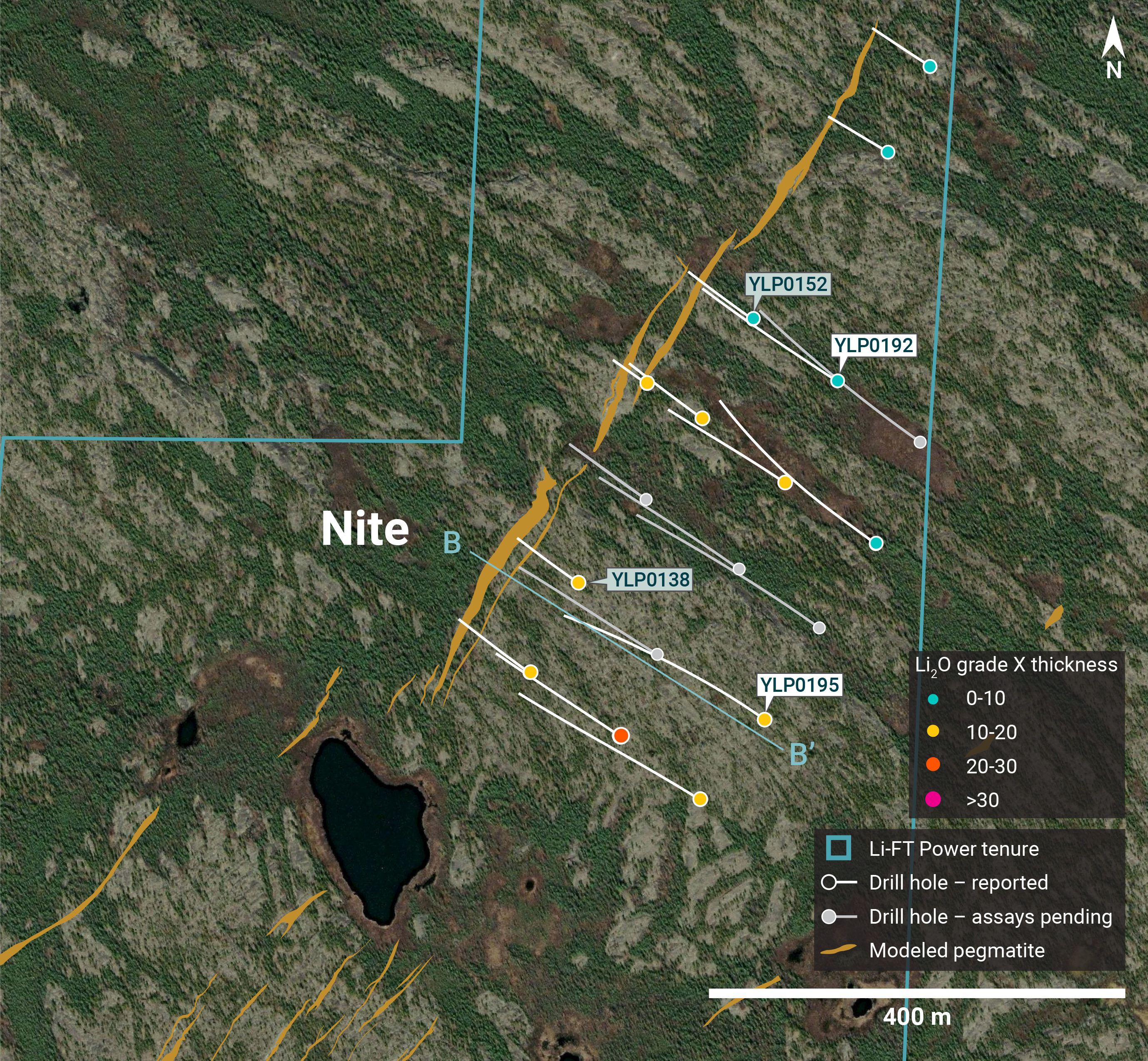 Individual Drill plans YK pegmatites NR 26 Nite GT