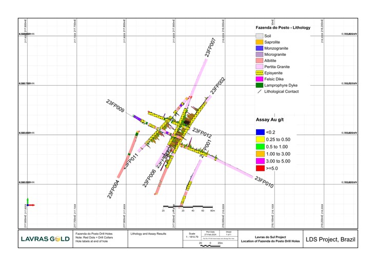 Property Location Map with bedrock sampling