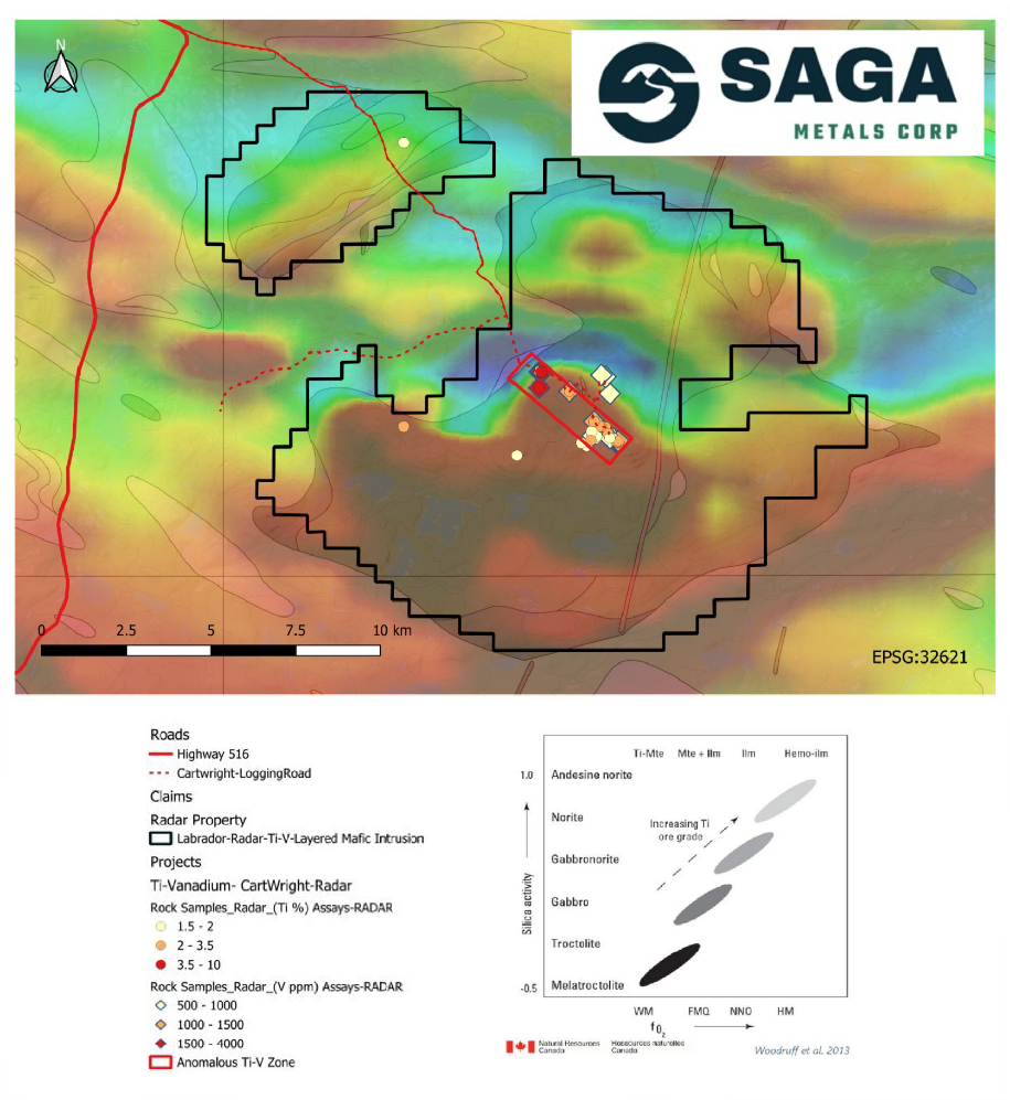 The Hawkeye zone and the additional property acquisition boundaries of the Radar Project