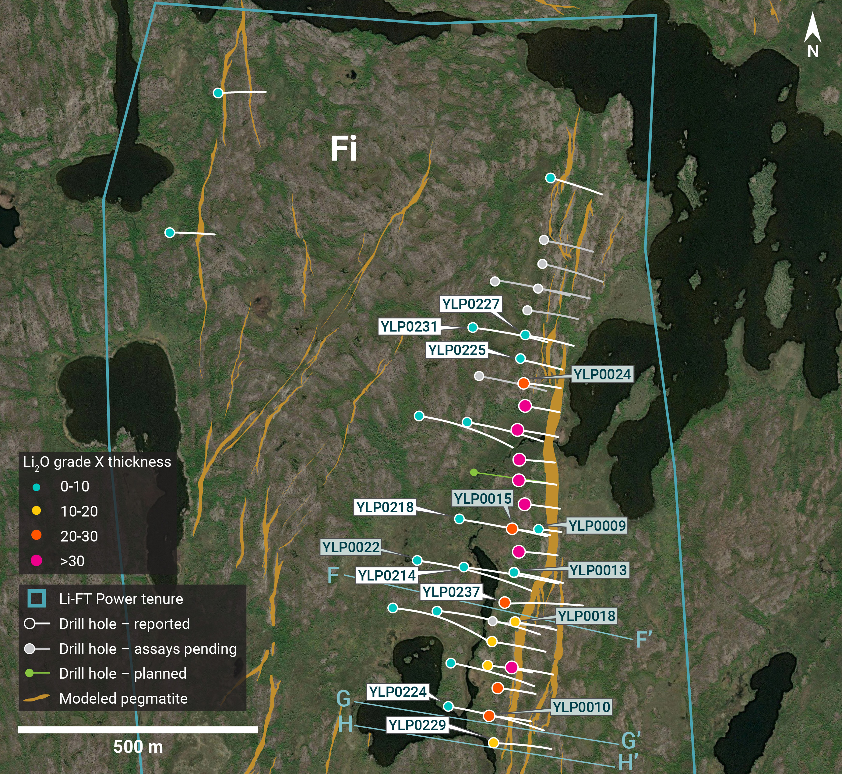 Individual Drill plans YK pegmatites NR 30 GT Fi revised 2