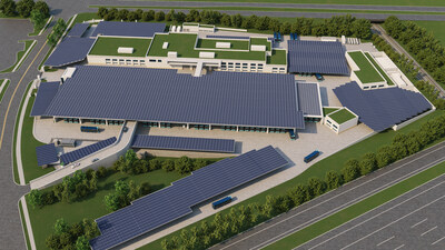Bus Depot Rendering – Arial View