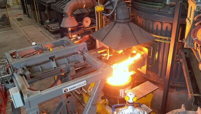 One of the furnaces in the facility at Zawiercie.