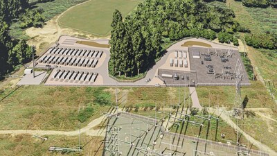 Rendering of Cranberry Point Energy Storage in Carver, Massachusetts