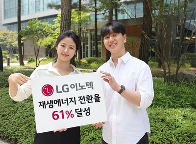 LG Innotek employees are introducing the performance of ‘achieving renewable electricity transition rate of 61%’