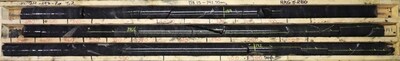 Figure 4: M24-018 (down dip test of target H15) radioactive intersections in graphitic pelite down-dip (~50 m vertically below) of the intersection in M24-017. (CNW Group/Fortune Bay Corp.)