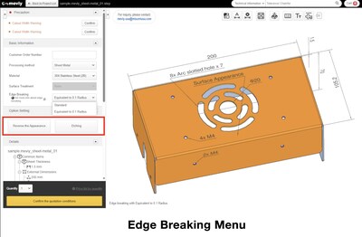Edge Breaking Menu