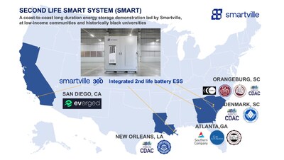 Map of the US displaying installation locations.