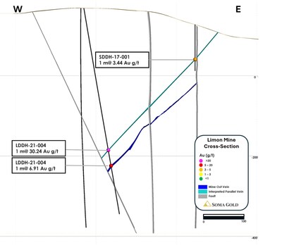Figure 2: Cross-section of the El Limon Mine (CNW Group/Soma Gold Corp.)