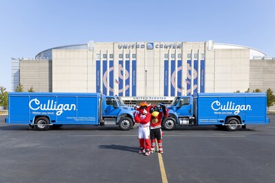Culligan water truck outside of the United Center.