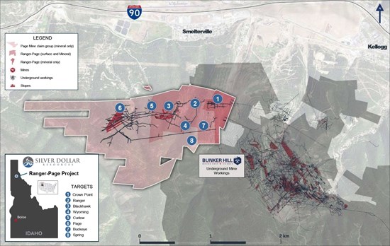 Cannot view this image? Visit: https://silverdollarresources.com/images/Ranger-Page/Ranger-Page_Claims-Targets.jpg