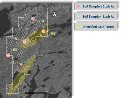 Figure 4: 2023 Regional and Soil Sampling Program Results (CNW Group/Comet Lithium Corporation)