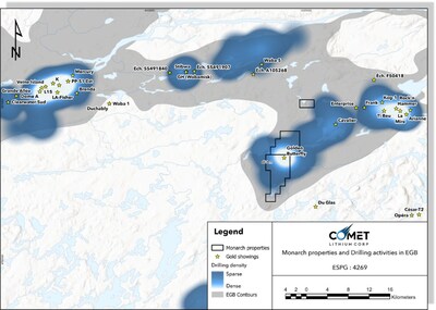 Figure 1: Monarch Property Location (CNW Group/Comet Lithium Corporation)