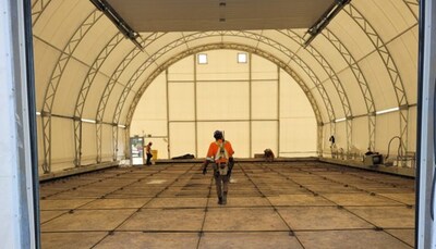 Construction on Concrete Floor in Main Warehouse (CNW Group/Foran Mining Corporation)