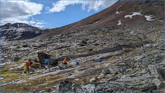 Cannot view this image? Visit: https://www.miningstockeducation.com/wp-content/uploads/2024/11/229472_personnel2520collecting2520rock2520samples_550.jpg