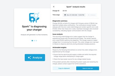 The Analyze with Spark™ feature from ChargeLab’s dashboard—now available to beta customers