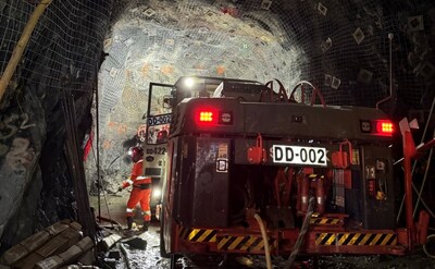 Sandvik BEV Jumbo Bolting (CNW Group/Foran Mining Corporation)