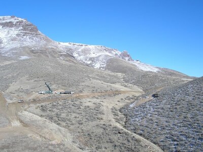 Drilling at Clover in 2008 – Yamana Gold Inc. (CNW Group/Black Mammoth Metals Corp)
